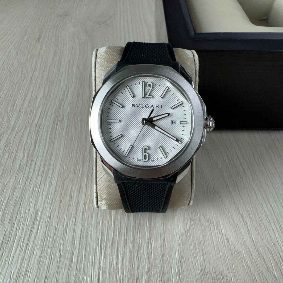 BVLGARI OCTO PRATA BRANCO 44MM