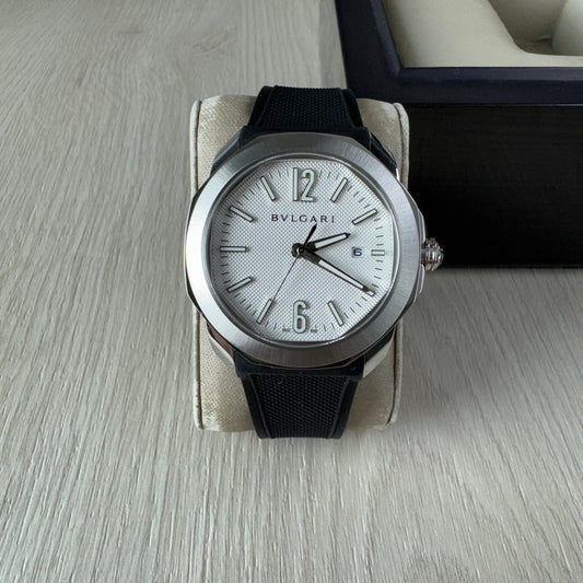 BVLGARI OCTO PRATA BRANCO 44MM