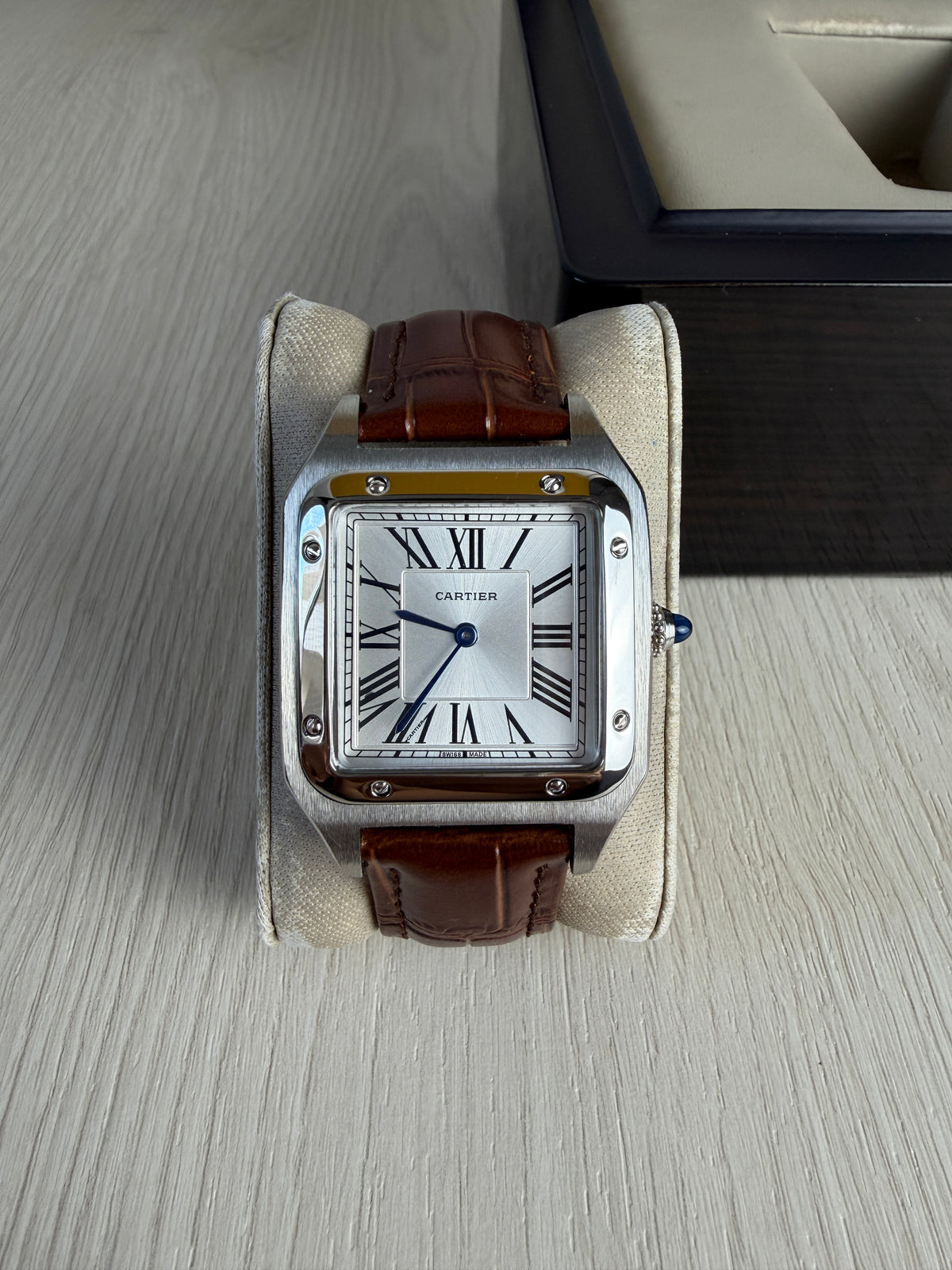 CARTIER SANTOS DUMONT PRATA LARGE 31MM X 44MM