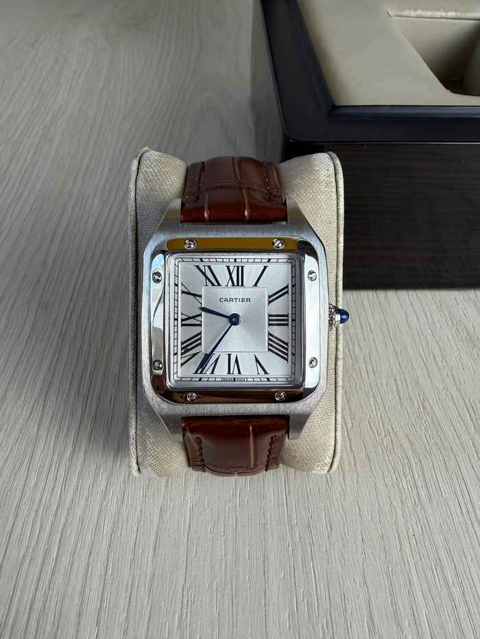CARTIER SANTOS DUMONT PRATA LARGE 31MM X 44MM