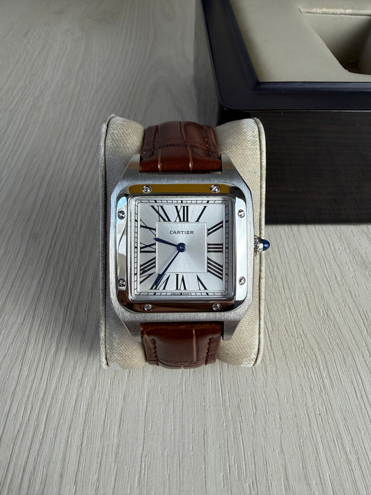 CARTIER SANTOS DUMONT PRATA LARGE 31MM X 44MM