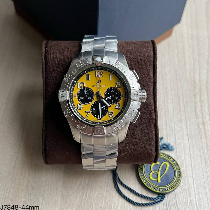 BREITLING AVENGER B01 PRATA AMARELO 44MM