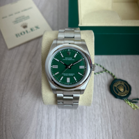 ROLEX OYSTER PERPETUAL PRATA VERDE 41MM