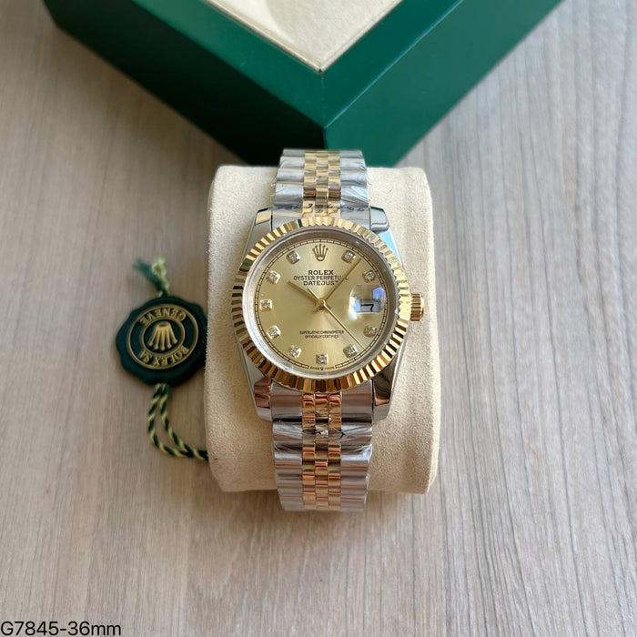 ROLEX DATEJUST MISTO DOURADO FEMININO 36MM