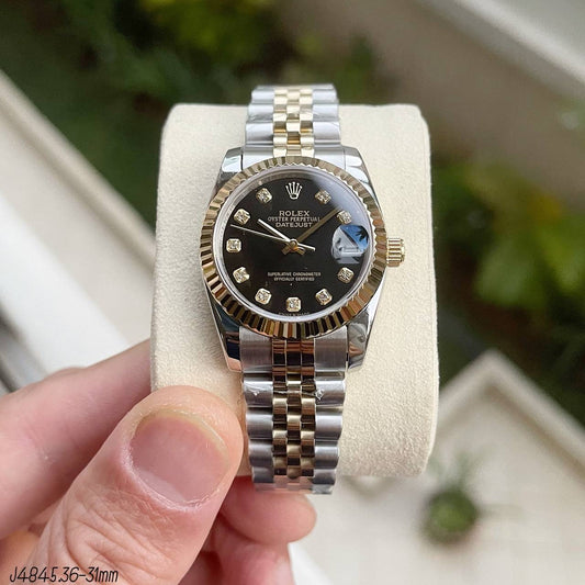 ROLEX DATEJUST MISTO BRILHANTES  FEMININO 31MM