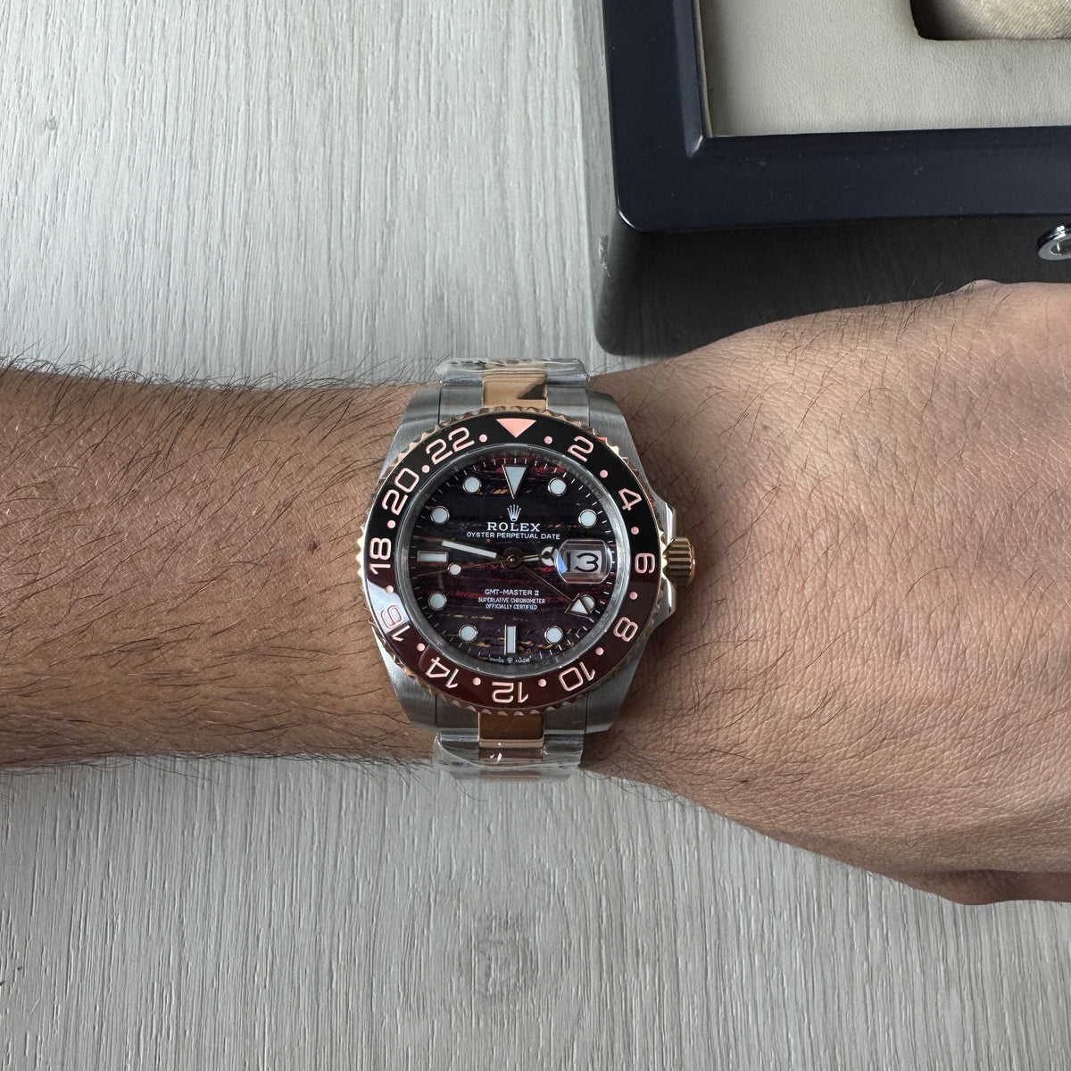 ROLEX GMT MASTER II MISTO ROSE PRETO 40MM NOVO