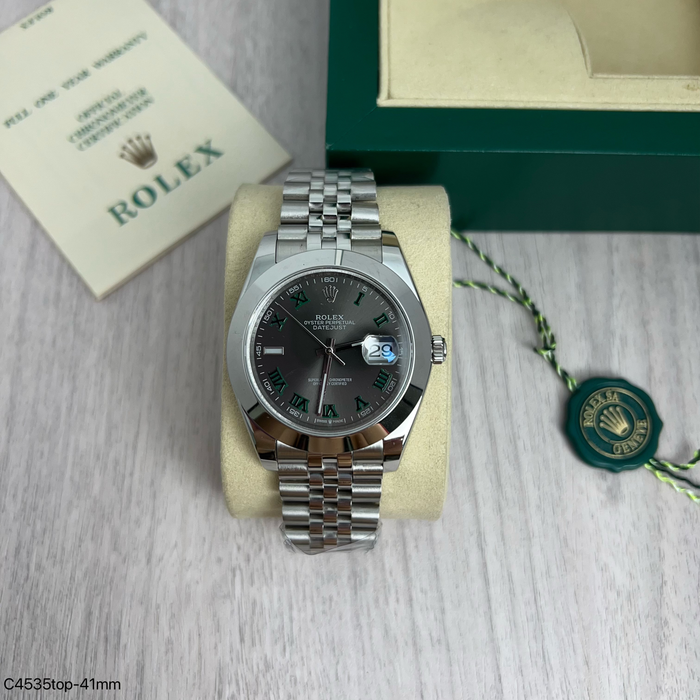 ROLEX DATEJUST PRATA CINZA JUBILEU 41MM