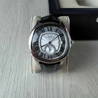 CARTIER DRIVE PRATA BRANCO COURO 41MM
