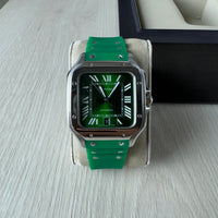 CARTIER SANTOS PRATA VERDE 40MM X 47MM