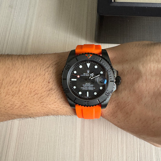ROLEX SUBMARINER MAD ESPECIAL PRETO LARANJA 40MM