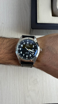 IWC MARK XVIII PRATA COURO AUTOMÁTICO 41MM