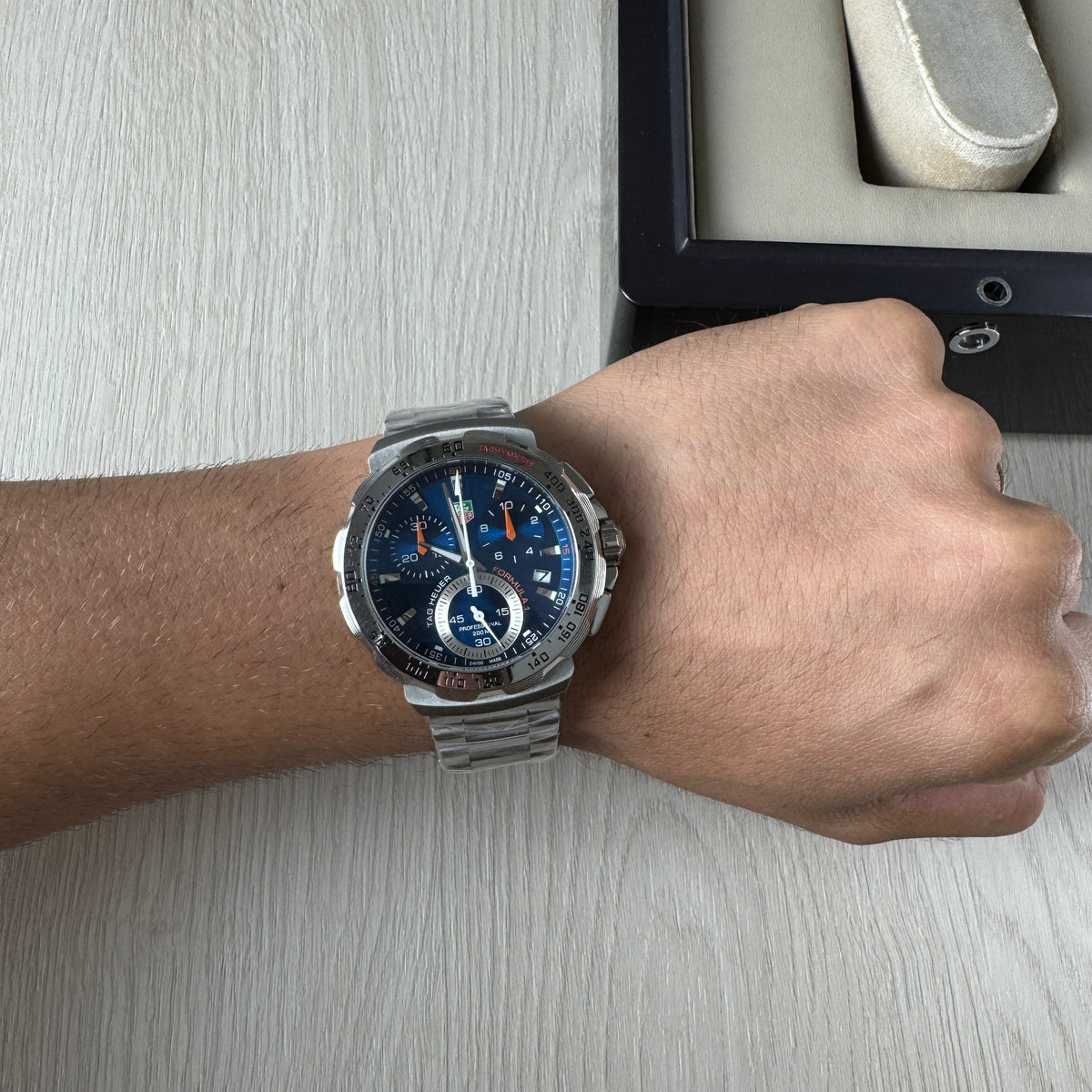 TAG HEUER F1 FORMULA 1 PRATA AZUL 44MM