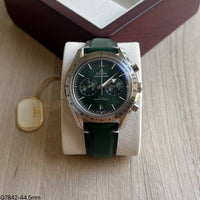 OMEGA SPEEDMASTER PRATA COURO VERDE 44MM