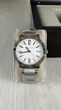 BVLGARI ROMA PRATA BRANCO AUTOMATICO 40MM