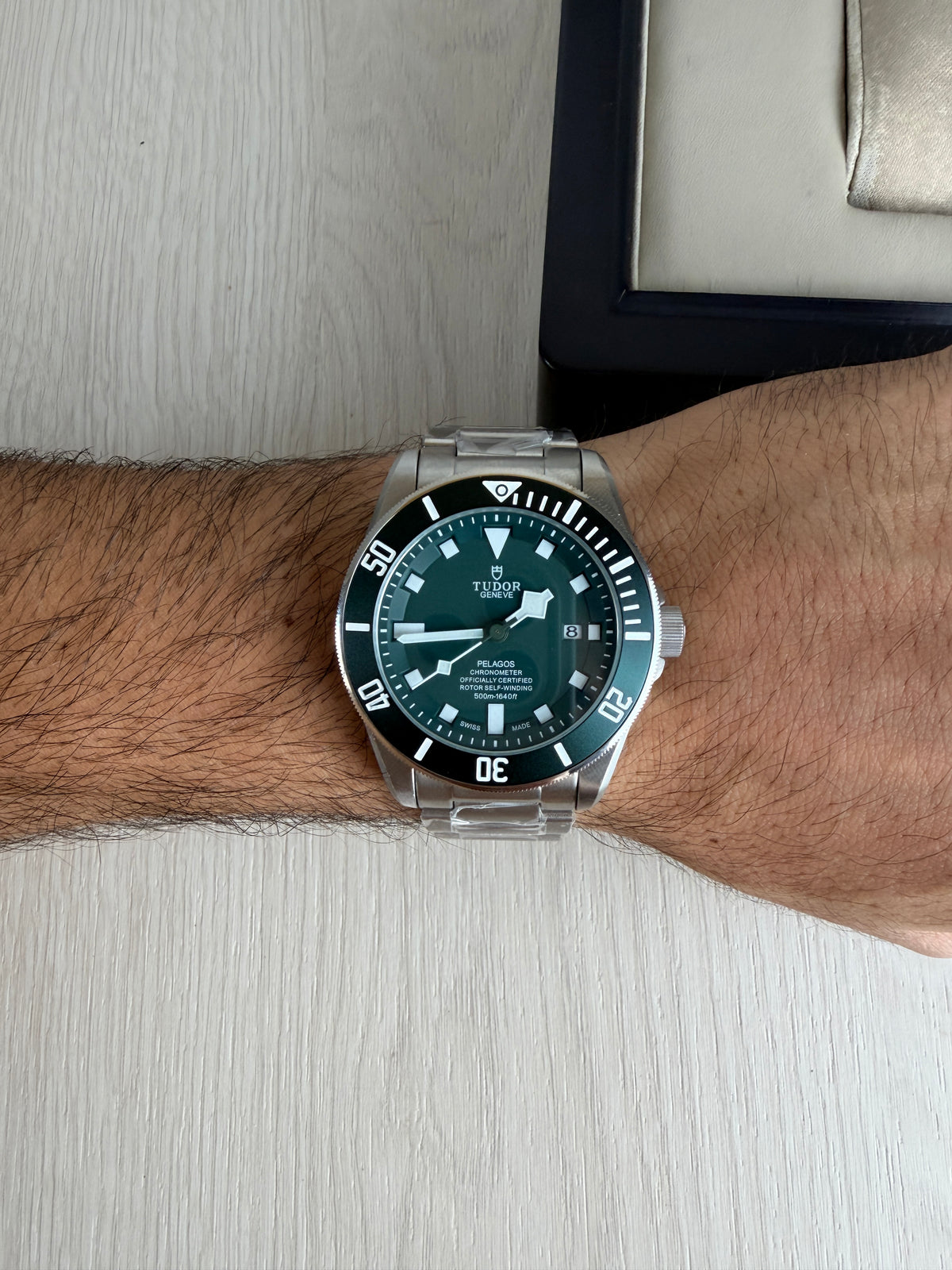 TUDOR PELAGOS PRATA VERDE 42MM
