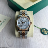 ROLEX DATEJUST MISTO ROSE BRANCO FEMININO 36MM