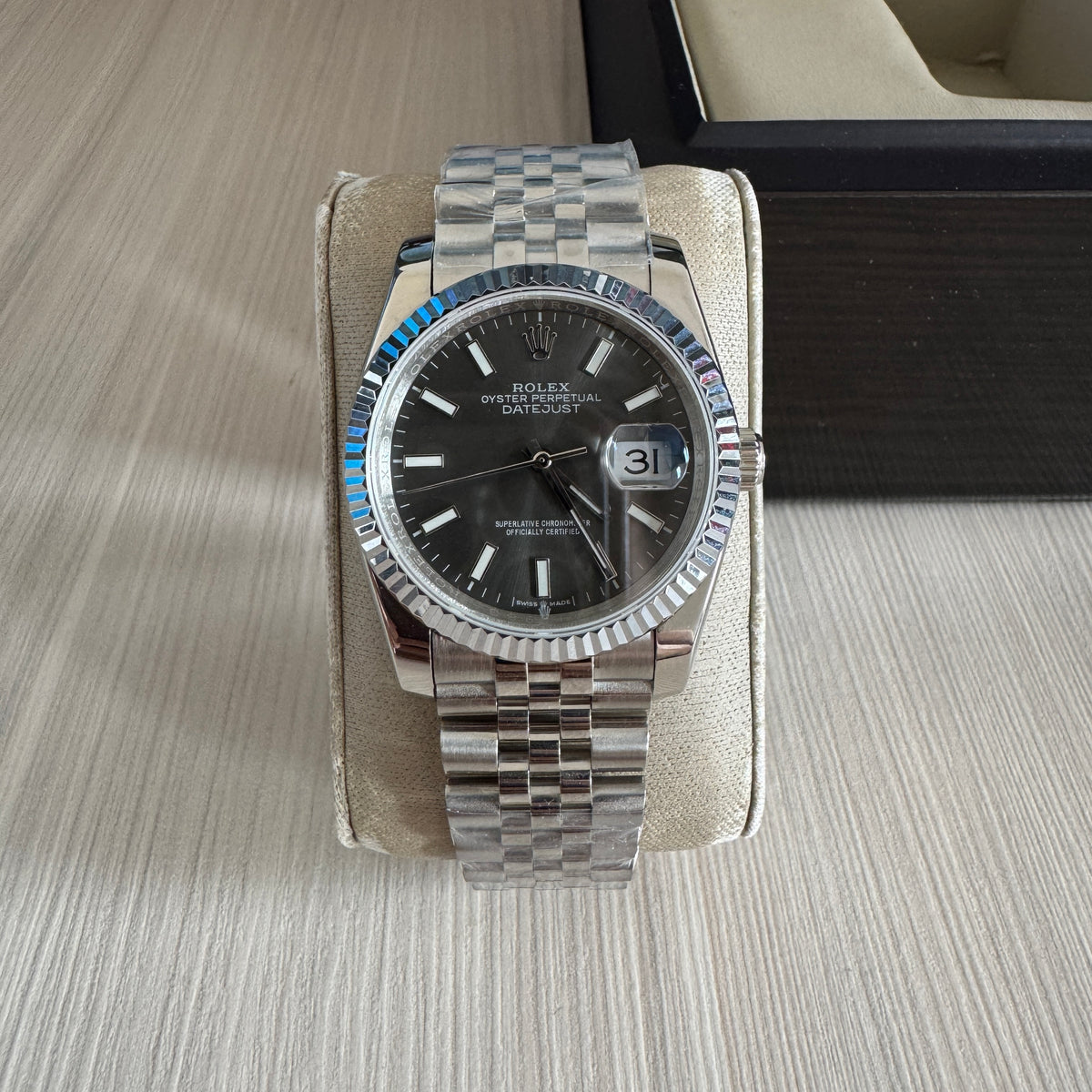 ROLEX DATEJUST PRATA CINZA FEMININO 36MM