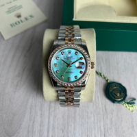 ROLEX DATEJUST MISTO ROSE MADREPEROLA BRILHANTES FEMININO 36MM