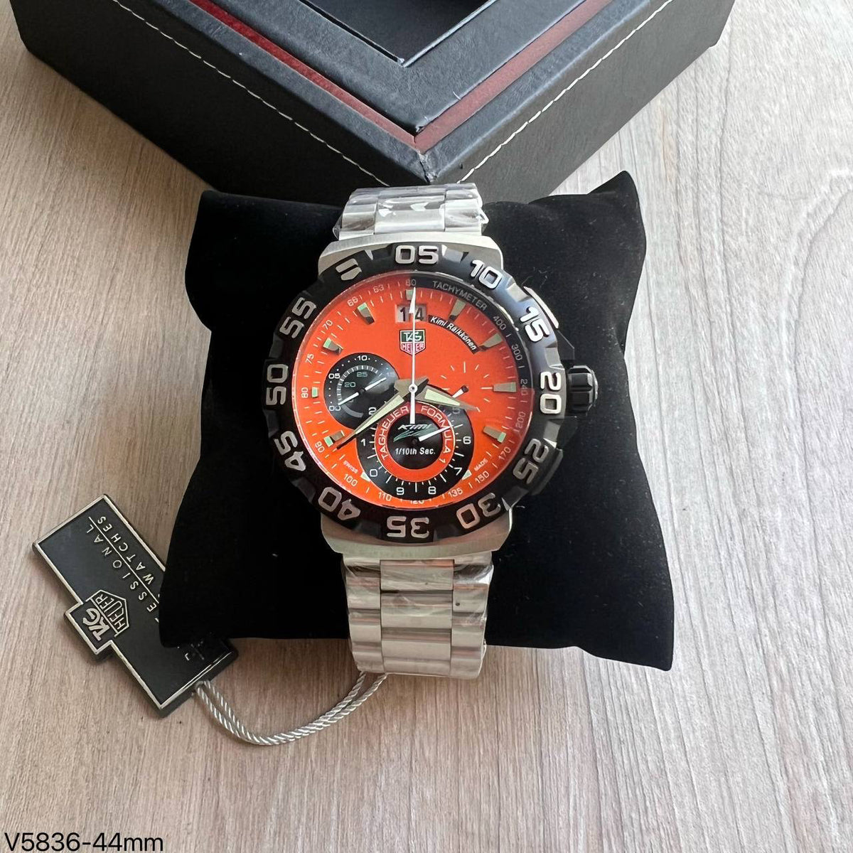 TAG HEUER F1 FORMULA 1 PRATA LARANJA 43MM