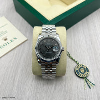 ROLEX DATEJUST PRATA CINZA FEMININO 36MM