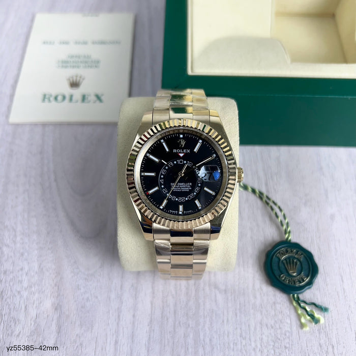 ROLEX SKY DWELLER DOURADO PRETO 42MM