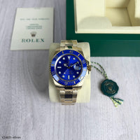 ROLEX SUBMARINER  DOURADO AZUL 40MM