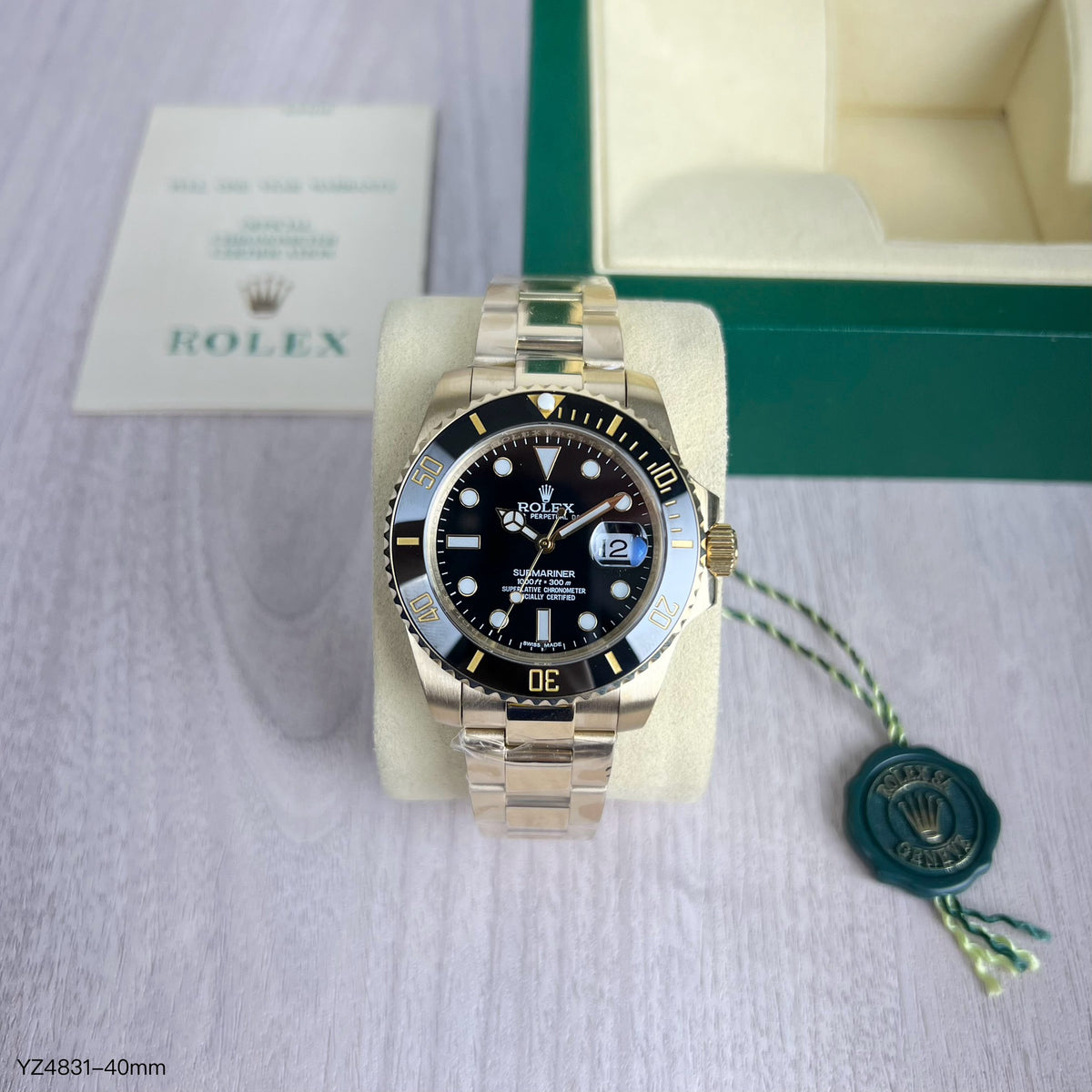 ROLEX SUBMARINER  DOURADO PRETO 40MM