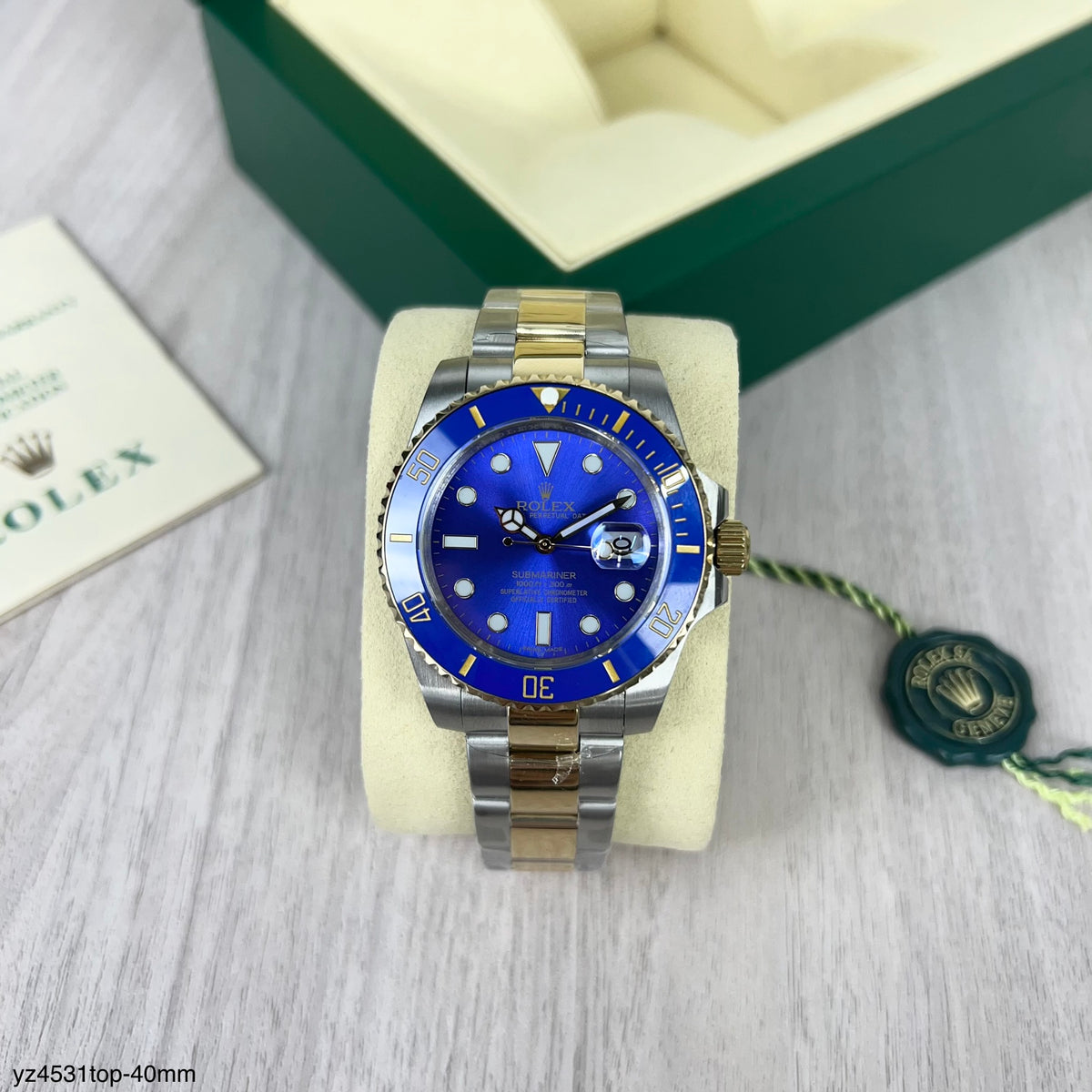 ROLEX SUBMARINER MISTO DOURADO AZUL 40MM