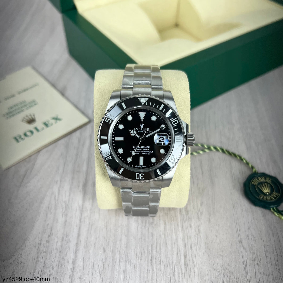 ROLEX SUBMARINER PRETO COM DATA 40MM